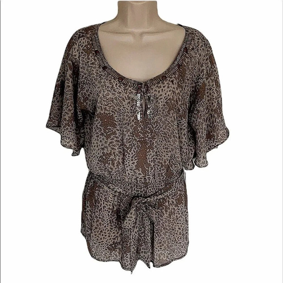 Christine Phillipe vintage animal print blouse S - Picture 2 of 13